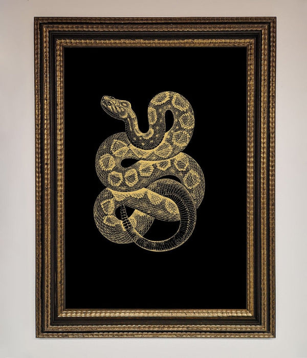 Golden Serpent Framed Wall Art - Hi Society