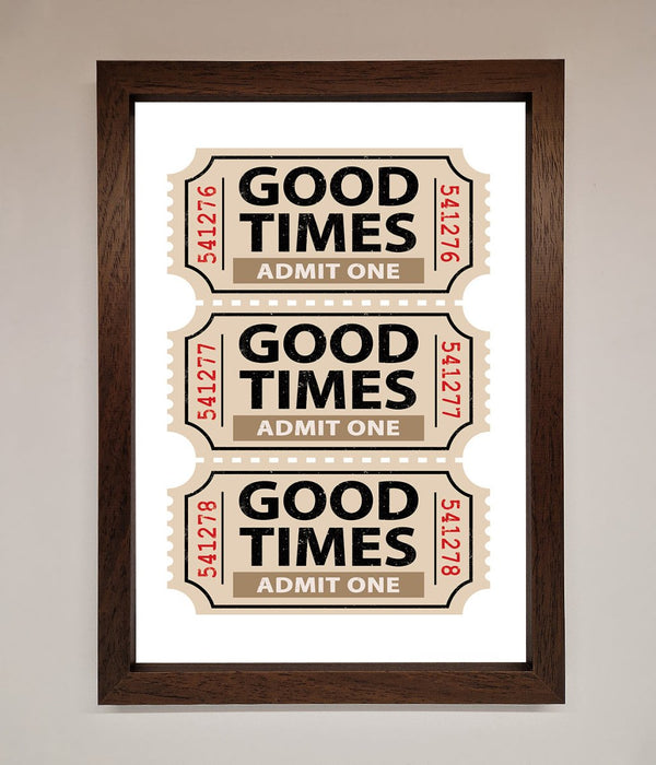 Good Times Beige Framed Wall Art - Hi Society