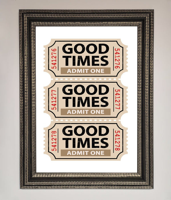 Good Times Beige Framed Wall Art - Hi Society