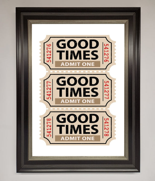 Good Times Beige Framed Wall Art - Hi Society