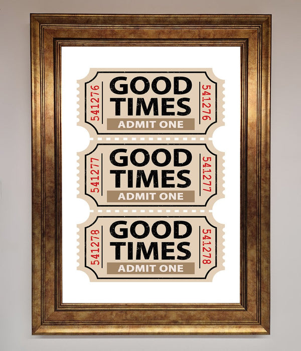Good Times Beige Framed Wall Art - Hi Society