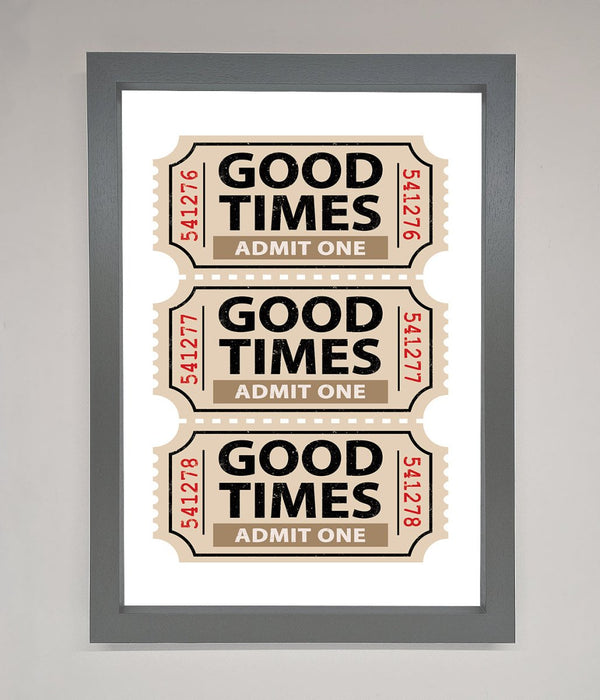 Good Times Beige Framed Wall Art - Hi Society