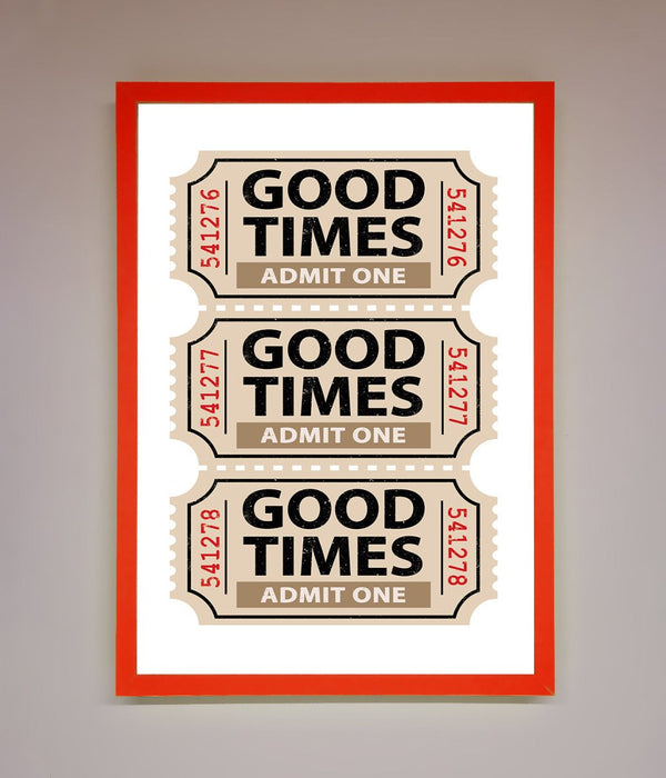 Good Times Beige Framed Wall Art - Hi Society
