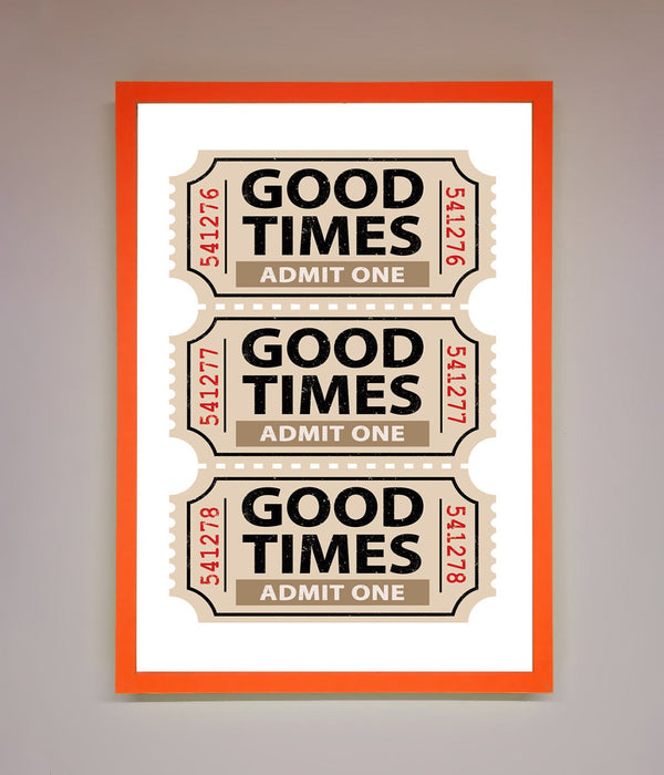 Good Times Beige Framed Wall Art - Hi Society