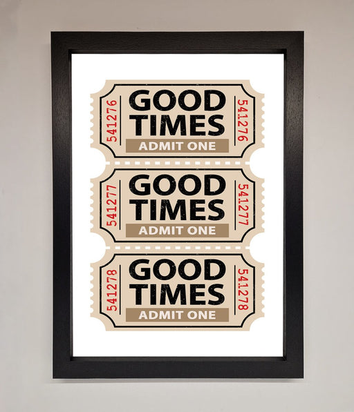 Good Times Beige Framed Wall Art - Hi Society
