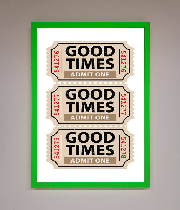 Good Times Beige Framed Wall Art - Hi Society
