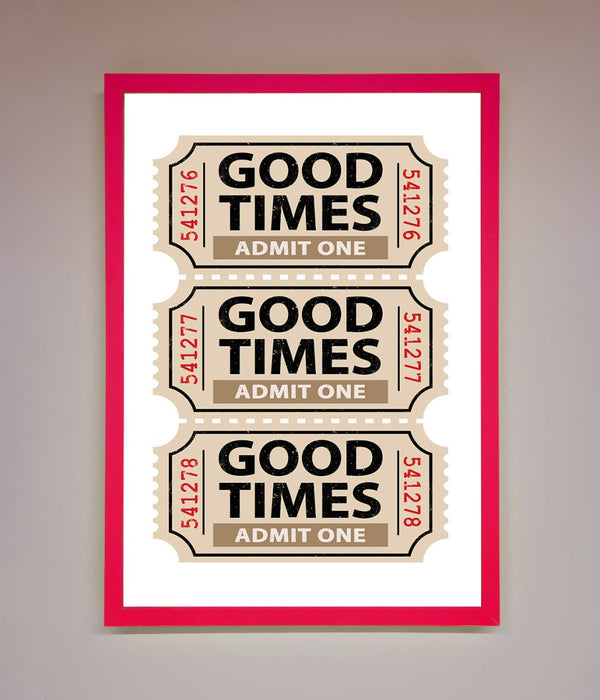 Good Times Beige Framed Wall Art - Hi Society
