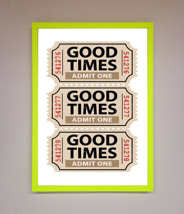 Good Times Beige Framed Wall Art - Hi Society