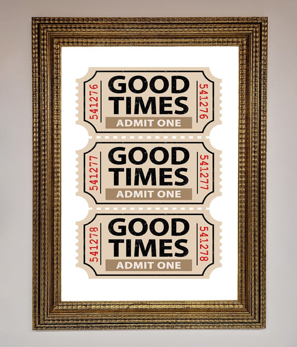 Good Times Beige Framed Wall Art - Hi Society