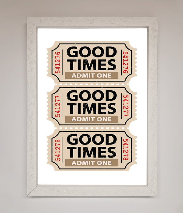 Good Times Beige Framed Wall Art - Hi Society