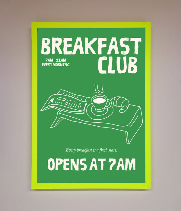 Green Breakfast Club Framed Wall Art - Hi Society