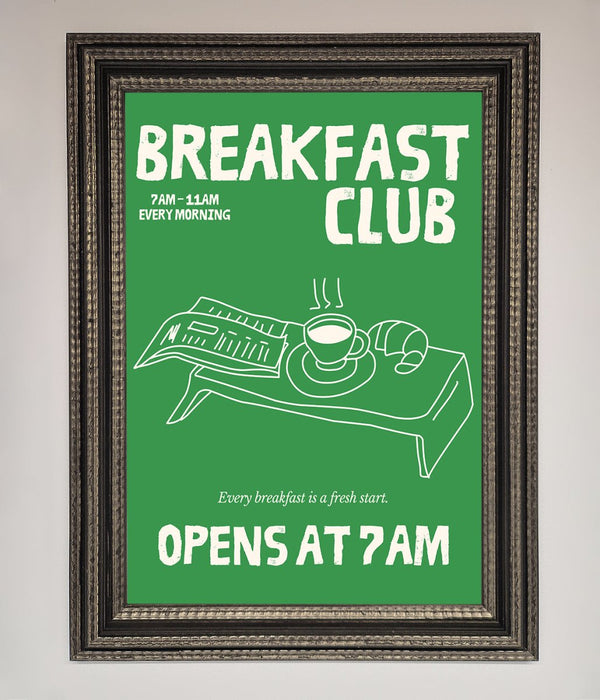Green Breakfast Club Framed Wall Art - Hi Society