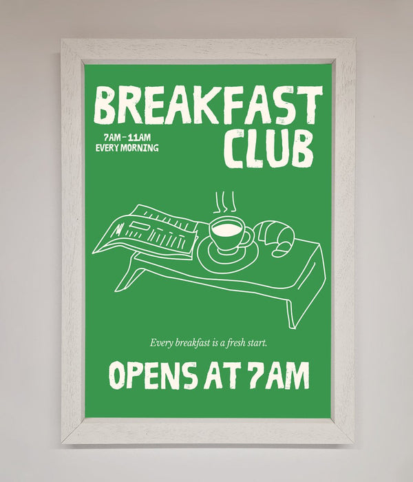 Green Breakfast Club Framed Wall Art - Hi Society