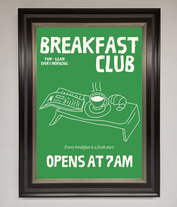 Green Breakfast Club Framed Wall Art - Hi Society