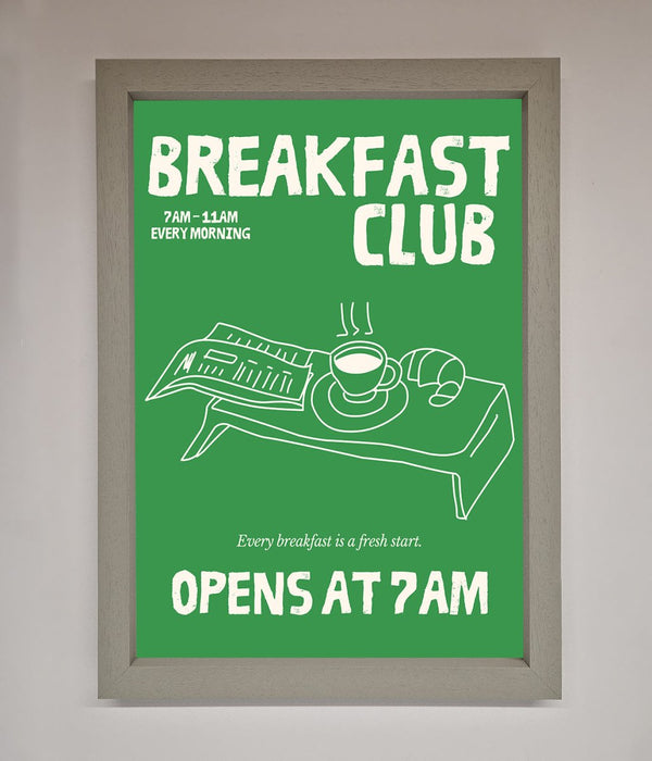 Green Breakfast Club Framed Wall Art - Hi Society
