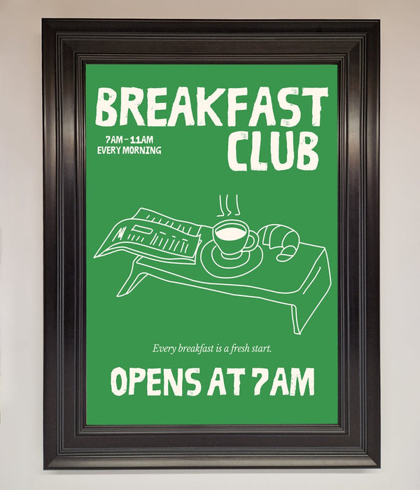 Green Breakfast Club Framed Wall Art - Hi Society