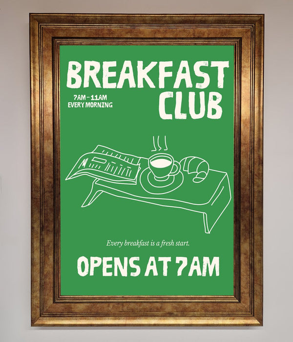 Green Breakfast Club Framed Wall Art - Hi Society