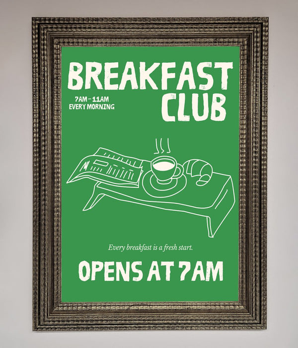 Green Breakfast Club Framed Wall Art - Hi Society