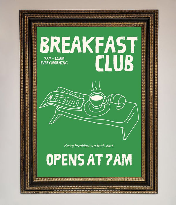 Green Breakfast Club Framed Wall Art - Hi Society