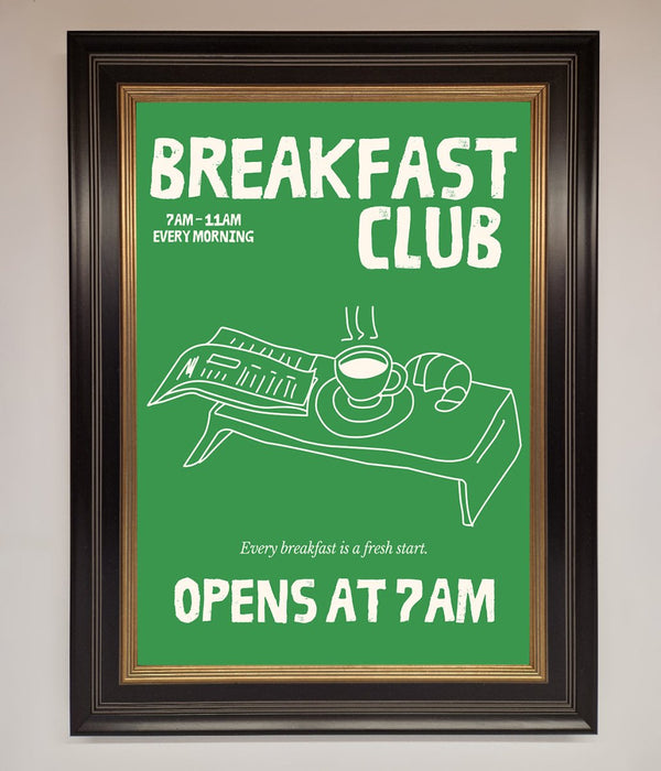Green Breakfast Club Framed Wall Art - Hi Society