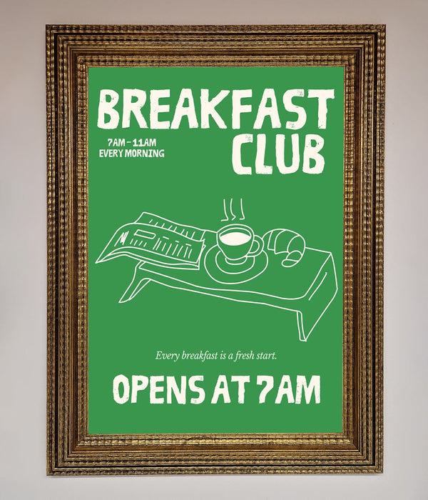 Green Breakfast Club Framed Wall Art - Hi Society