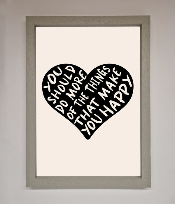 Happy Heart Framed Print - Hi Society
