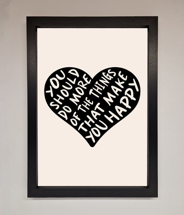 Happy Heart Framed Print - Hi Society
