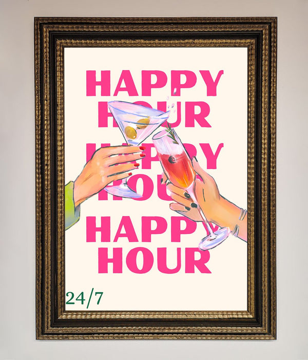 Happy Hour Framed Poster - Hi Society