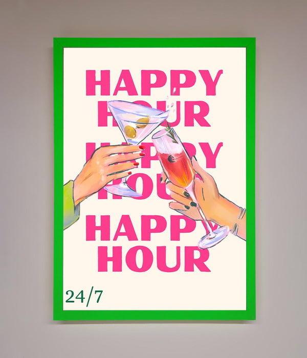 Happy Hour Framed Poster - Hi Society