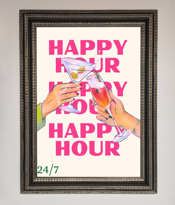 Happy Hour Framed Poster - Hi Society