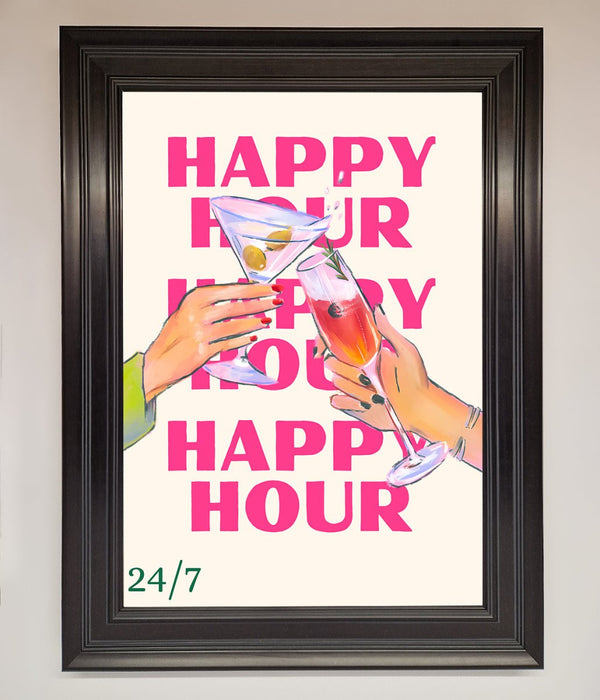 Happy Hour Framed Poster - Hi Society