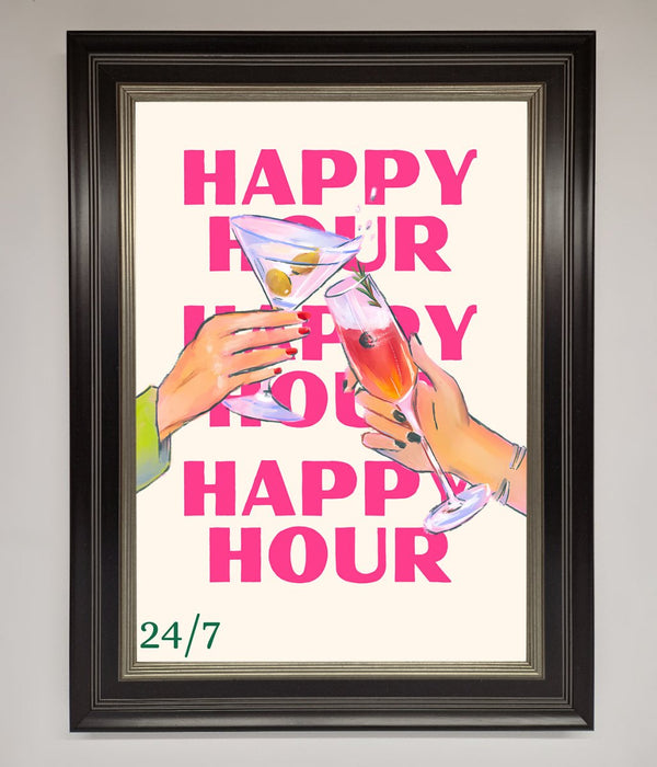 Happy Hour Framed Poster - Hi Society
