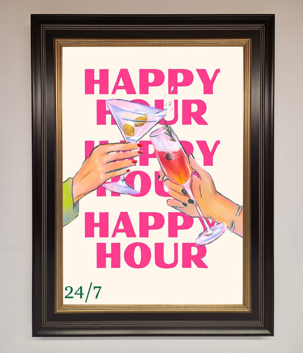 Happy Hour Framed Poster - Hi Society