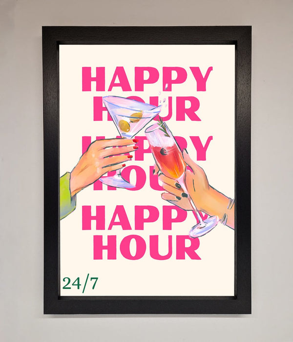 Happy Hour Framed Poster - Hi Society
