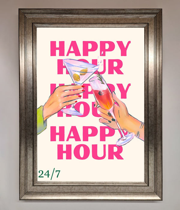 Happy Hour Framed Poster - Hi Society