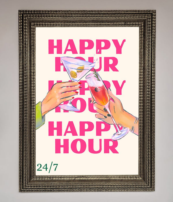Happy Hour Framed Poster - Hi Society