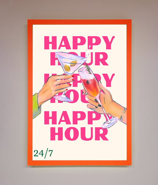 Happy Hour Framed Poster - Hi Society