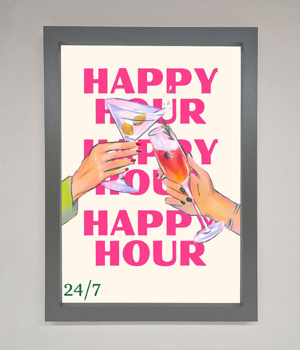 Happy Hour Framed Poster - Hi Society