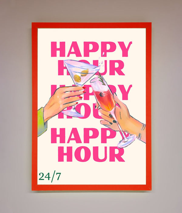 Happy Hour Framed Poster - Hi Society