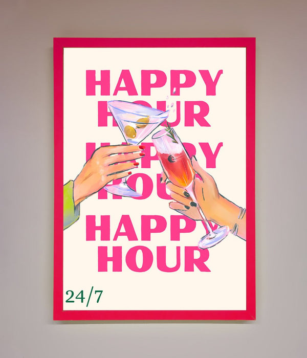 Happy Hour Framed Poster - Hi Society