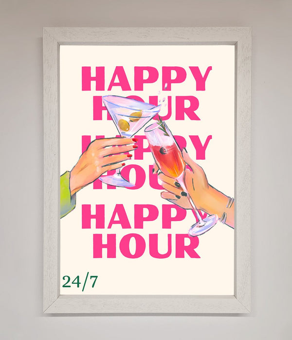 Happy Hour Framed Poster - Hi Society