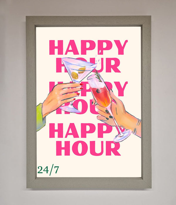 Happy Hour Framed Poster - Hi Society