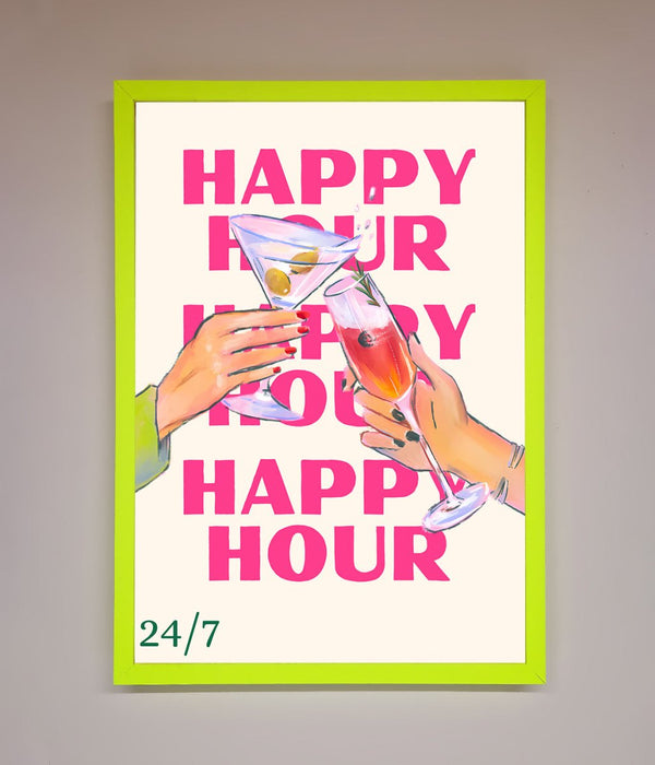 Happy Hour Framed Poster - Hi Society