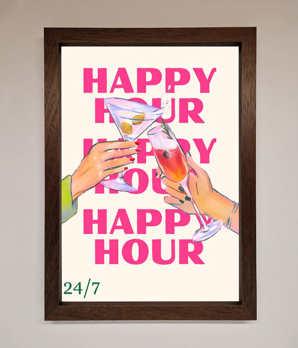 Happy Hour Framed Poster - Hi Society