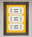 Happy Hour Mustard Framed Wall Art - Hi Society