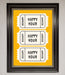 Happy Hour Mustard Framed Wall Art - Hi Society