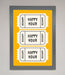 Happy Hour Mustard Framed Wall Art - Hi Society