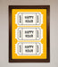 Happy Hour Mustard Framed Wall Art - Hi Society
