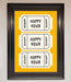 Happy Hour Mustard Framed Wall Art - Hi Society