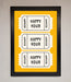 Happy Hour Mustard Framed Wall Art - Hi Society